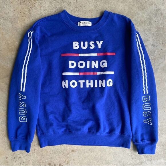 Wound Up “Busy Doing Nothing” Sweatshirt Medium - Picture 1 of 4
